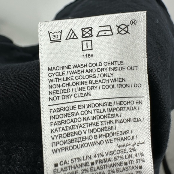 Athleta Paradise Wide Leg Pants Womens Large Linen Blend Pockets Casual Comfy - Picture 8 of 12